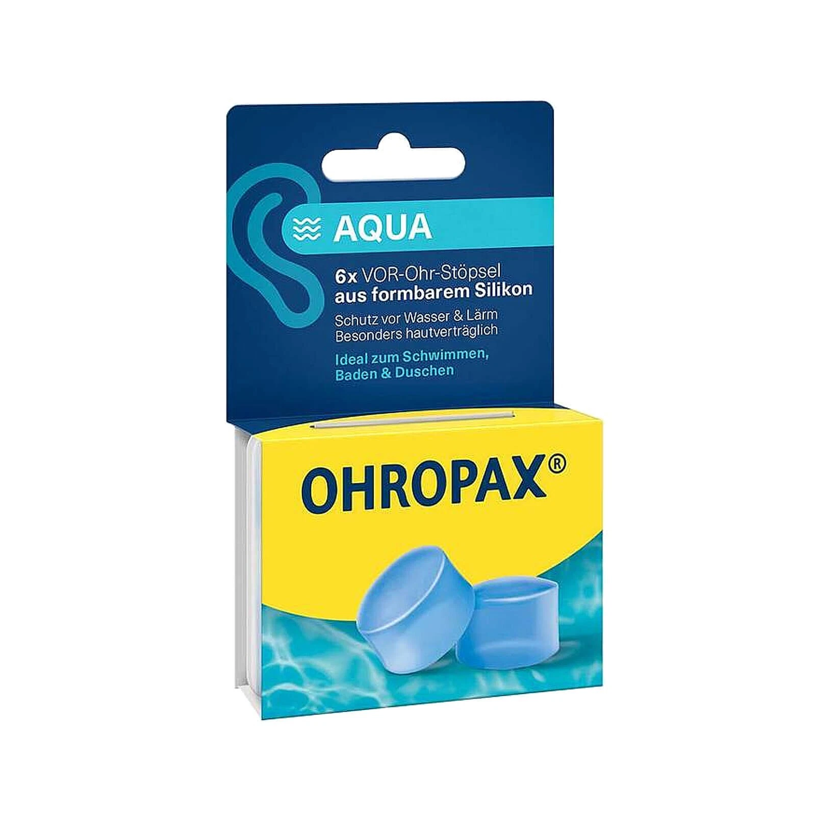 Ωτοασπίδες Ohropax Aqua Σιλικόνης 3 ζεύγη σε πλστικό κουτάκι