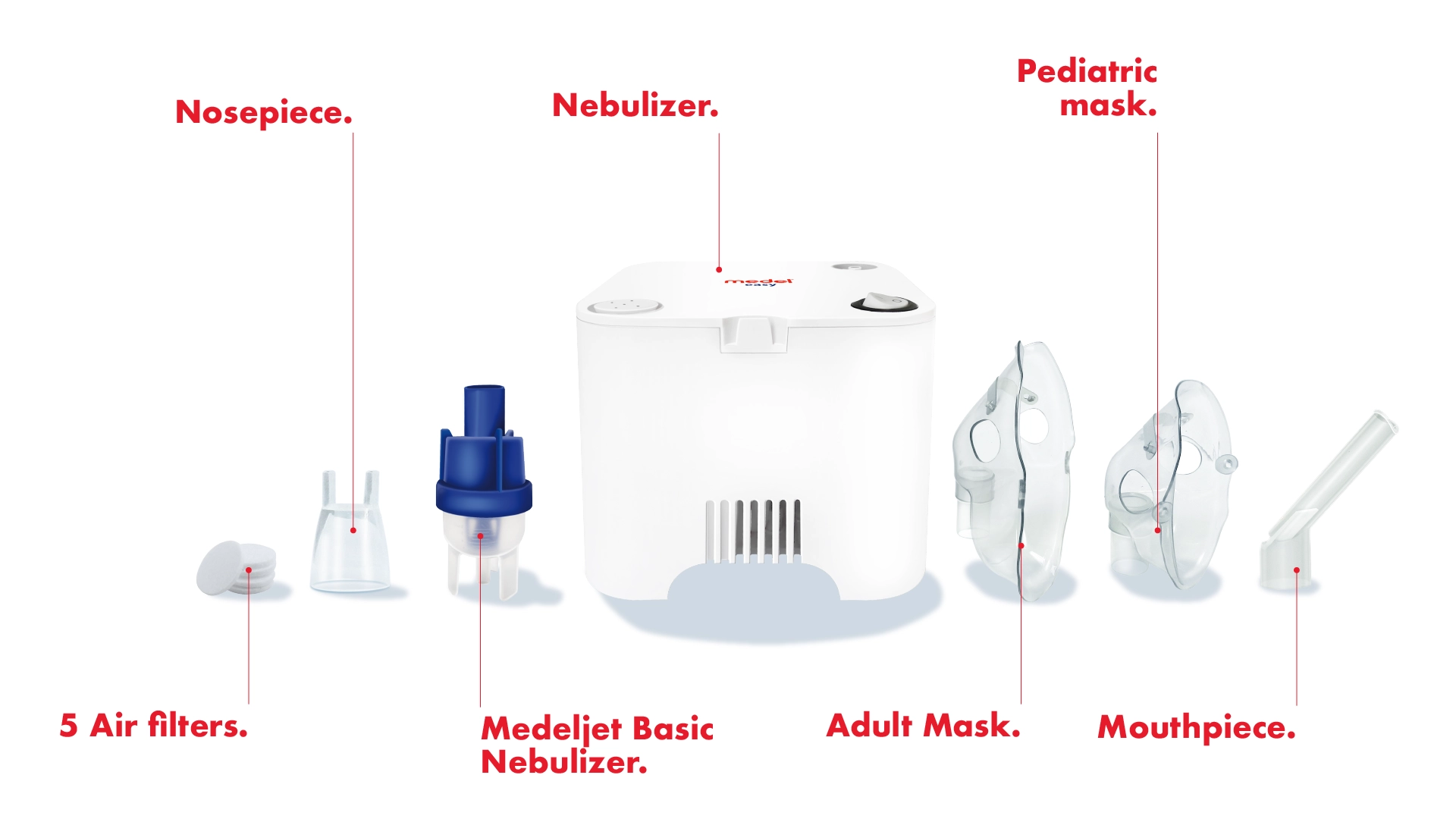 Nebulizer Medel Easy for the whole family 95116, with Compact Design