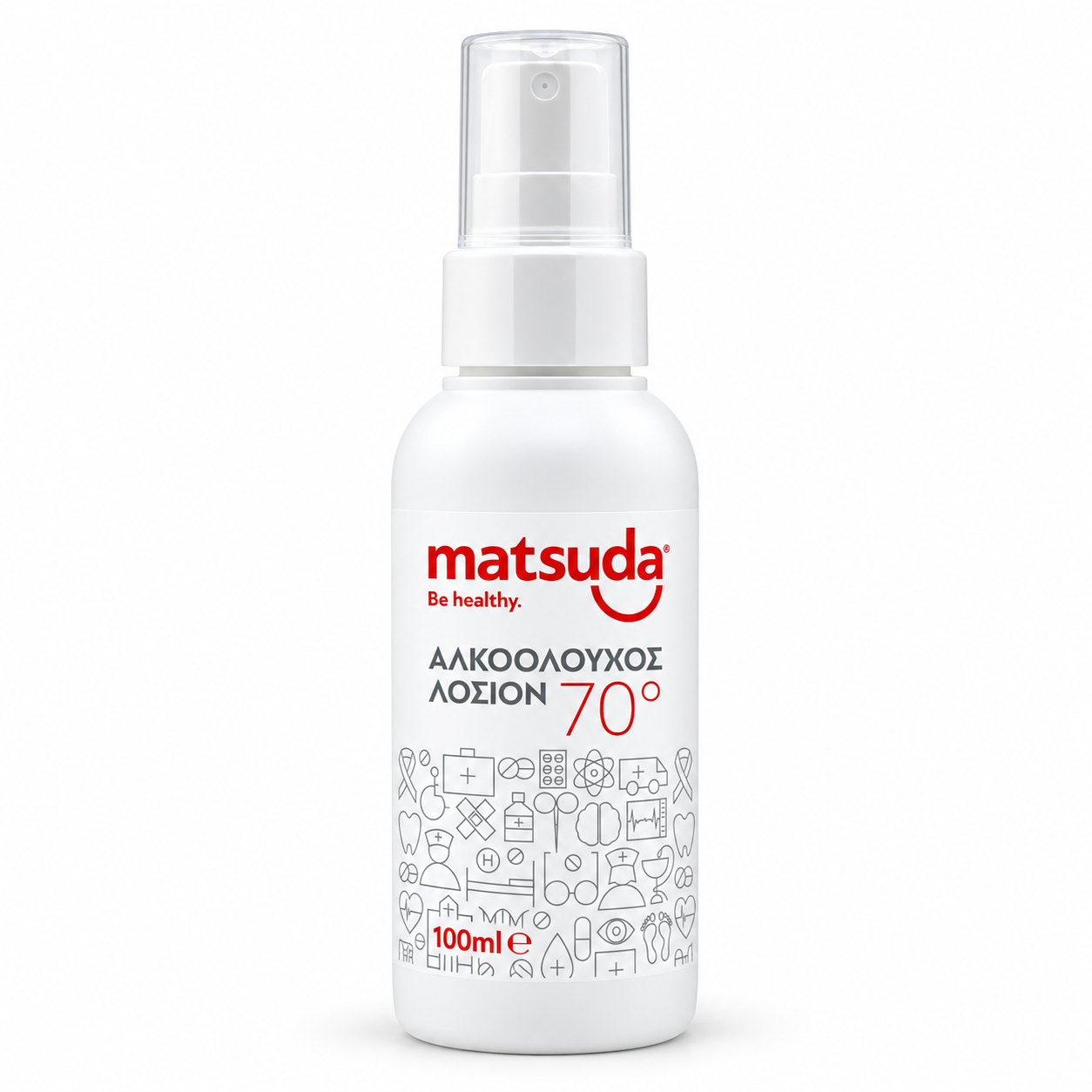 Οινόπνευμα Λοσιόν με Αντλία Spray 100ml Matsuda