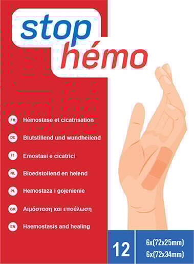 Αιμοστατικό Επίθεμα Αυτοκόλλητο 12τμχ StopHemo Ref:1028