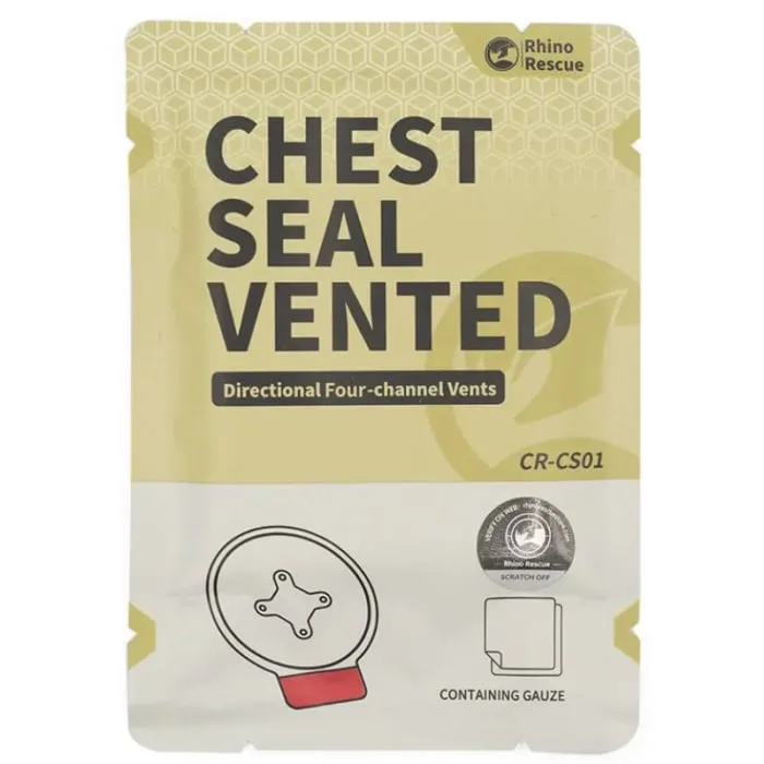 Rhino Rescue Θωρακική Σφραγίδα με Βαλβίδα (Chest Seal)
