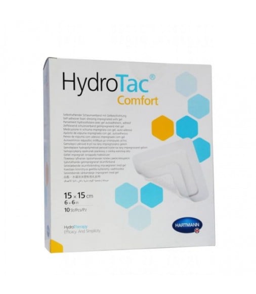 HydroTac Comfort Αφρώδες Επίθεμα με Επίστρωση Υδρογέλης 10x10cm 10τμχ REF:685832 Hartmann