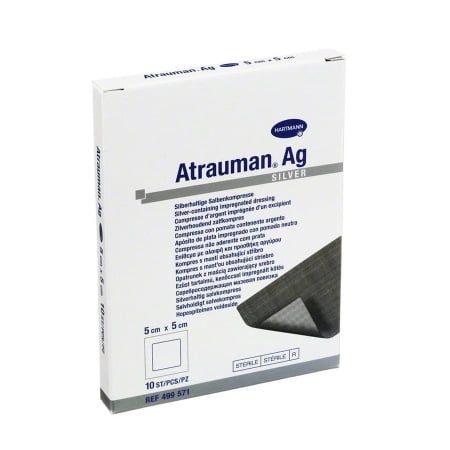 Atrauman Επίθεμα Αργύρου 5X5cm 10τμχ Ref:499571 Hartmann