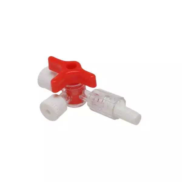 Faucet 3way Stop Cock Cock Red Polymed Ref:13004