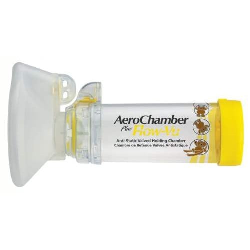 Μάσκα Εισπνοής Φαρμάκων Aerochamber για Παιδιά 1-5ετών Κίτρινο Χρώμα