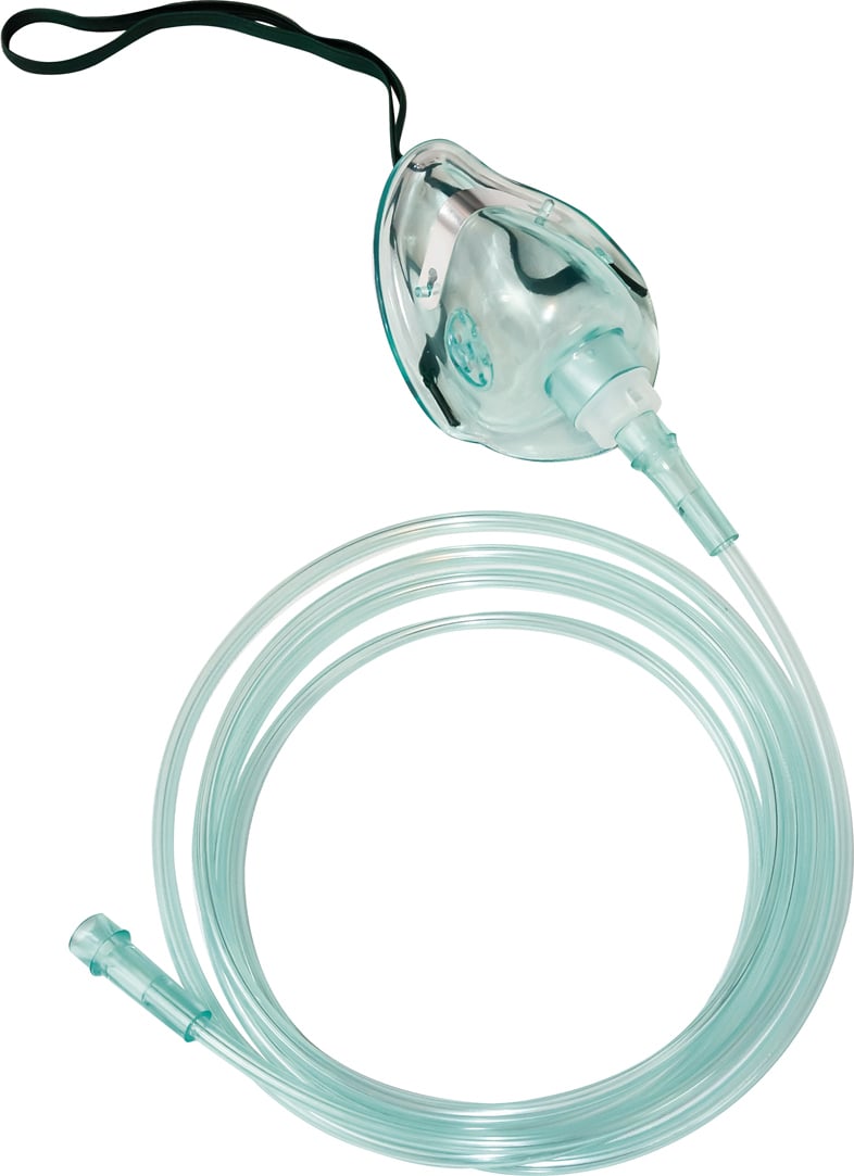 Adult Oxygen Mask Simple with Tube MOBIAK