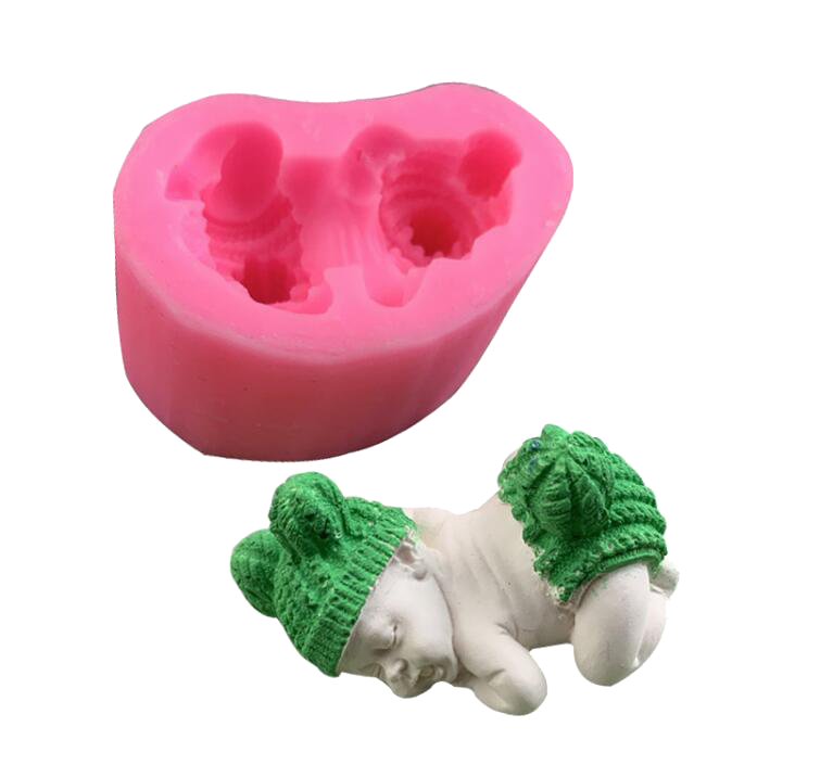 Καλούπι Σιλικόνης Για Σαπούνι, 3D Σχήμα Μωράκι 8.7x6.3x4.2cm