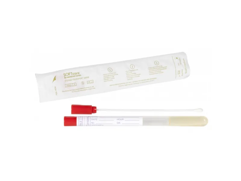 Cotton In-Tube Plastic Cotton Stylets with Stuart Transfer Material