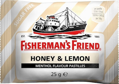 Fisherman's Friend Honey & Lemon - Μέλι & Λεμόνι (Κίτρινο) Καραμέλες Χωρίς Ζάχαρη 12x25gr