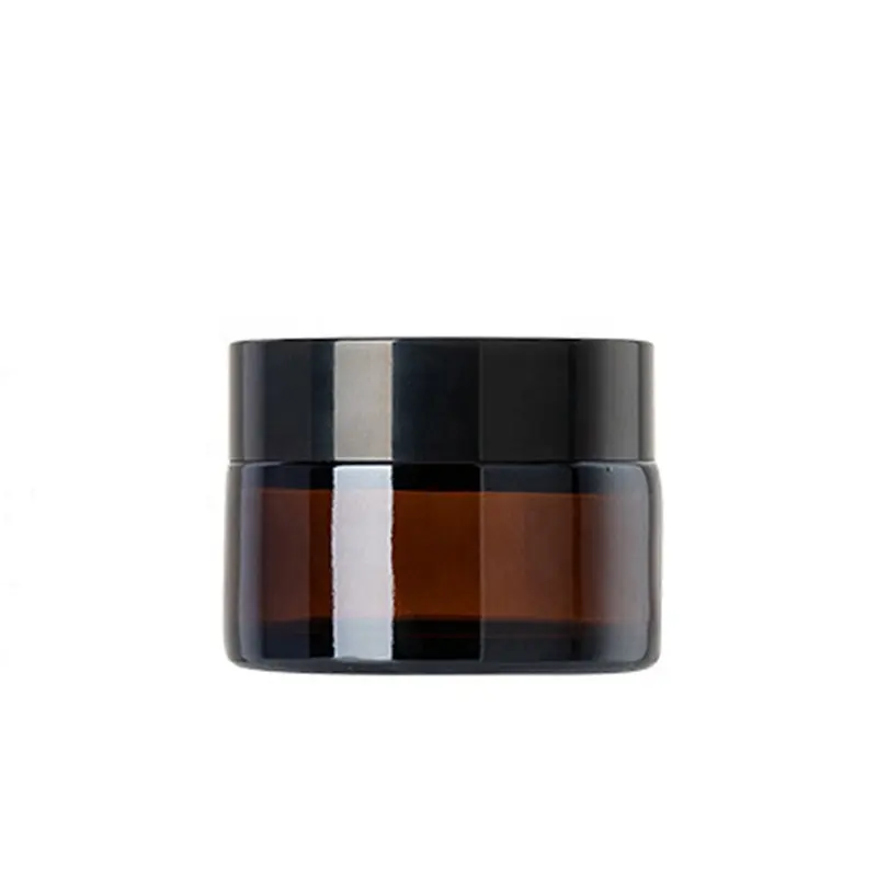 Βάζο Γυάλινο Καραμελέ Με Μαύρο Καπάκι 20ml