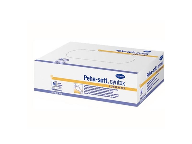 Γάντια Peha-soft Syntex Λευκό Χ.Π. 100τμχ XSmall REF:942164 Hartmann