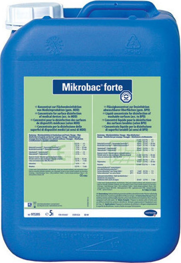 Απολυμαντικό Επιφανειών Mikrobac Forte 5lt Συμπυκνωμένο REF:980435 (975395/973218) Bode Hartmann