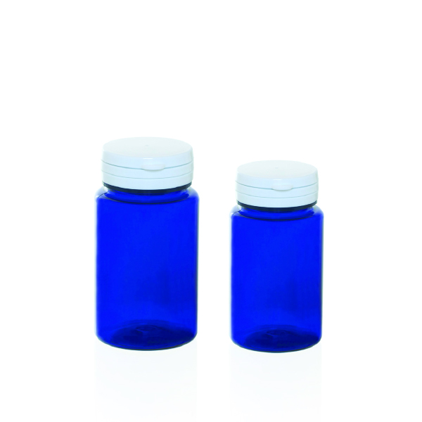 PET Container 150Psb Blue Wide mouth/safety bottle/safety cap 10pcs