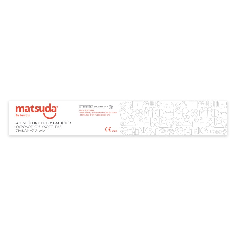 Silicone catheter 100% 2way No16 Matsuda with balloon of 30ml capacity