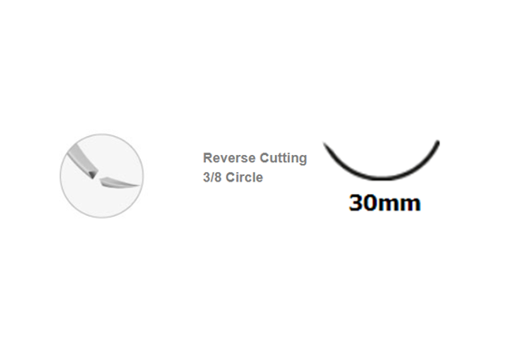 Silk stitching with needle No 0 1655