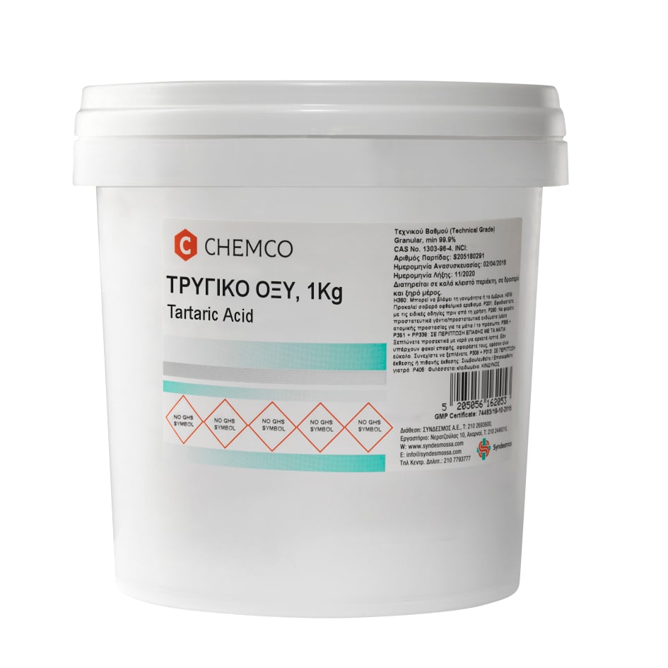 Acid Tartaric (Τρυγικό Οξύ) CHEMCO 1kg