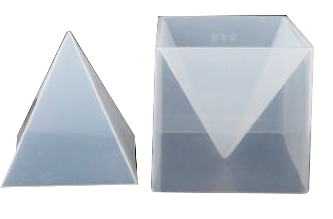 Καλούπι Σιλικόνης Για Κερί 3D Με Πλαίσιο Σχήμα Κωνικό / Πυραμίδα 15cm