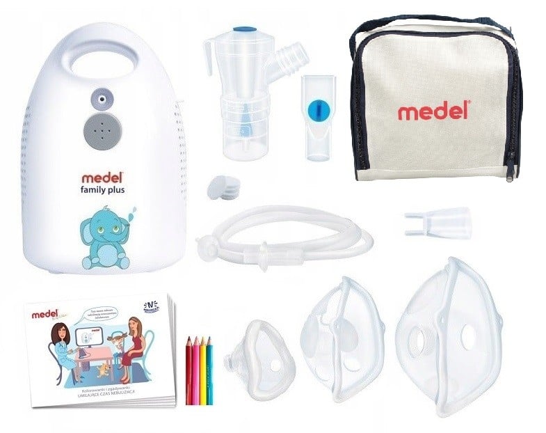 Nebulizer Medel Family Plus Baby Edition Elephant for the whole family 95103, with Double-Valve System Medeljet Plus