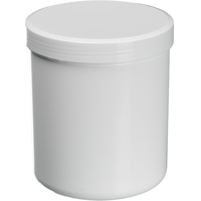 Βάζo Λευκό Με Βιδωτό Πώμα PE 500ml