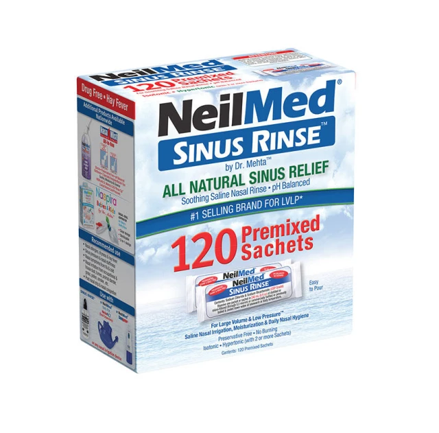 NeilMed The Original Sinus Rinse 120 Ανταλλακτικά Φακελάκια Ρινικών Πλύσεων για Ενήλικες