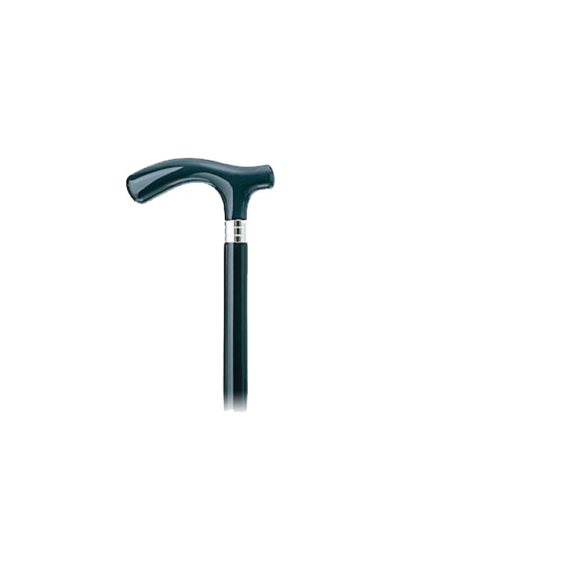 Μπαστούνι Ξύλινο Μαύρο (οξιάς) με Λαβή Σχήματος Τ από Κυτταρίνη Αντρικό Ref:ΑΤ-Μαύρο Walker