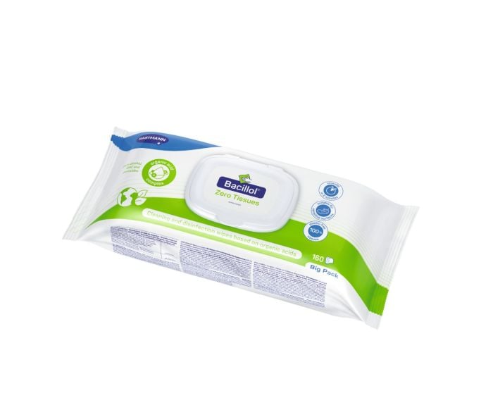 Bacillol Zero Tissue Απολυμαντικά Μαντηλάκια Επιφανειών 160τμχ REF:981985 Hartmann