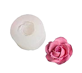 Καλούπι Σιλικόνης Για Κερί, 3D Σχήμα Στρογγυλό Τριαντάφυλλο 7.2x3.5cm