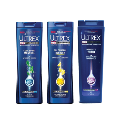 Ultrex Cool Sport Menthol Ανδρικό Αντιπιτυριδικό Σαμπουάν 400ml (bz)