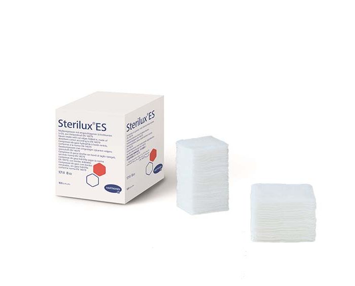 Γάζα μη Αποστ. Sterilux ES 13 κλωστών 8πλή  5x5cm 100τμχ REF:416800 Hartmann