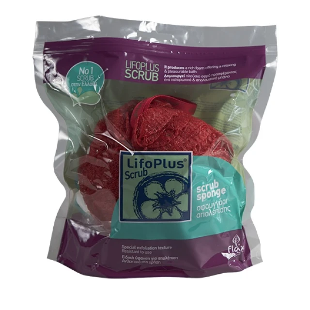 Bathroom Exfoliating Sponge Lifoplus Red Ref:401378
