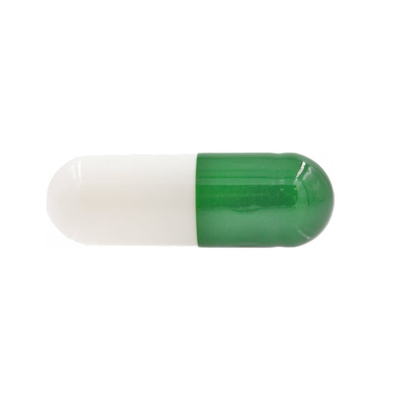 Capsules (Capsules) 100mg N4 1000pcs Green-White