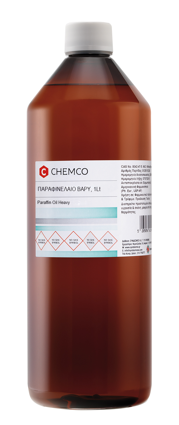 Paraffin Oil Heavy (Παραφινέλαιο) Ph.Eur. CHEMCO 1lt