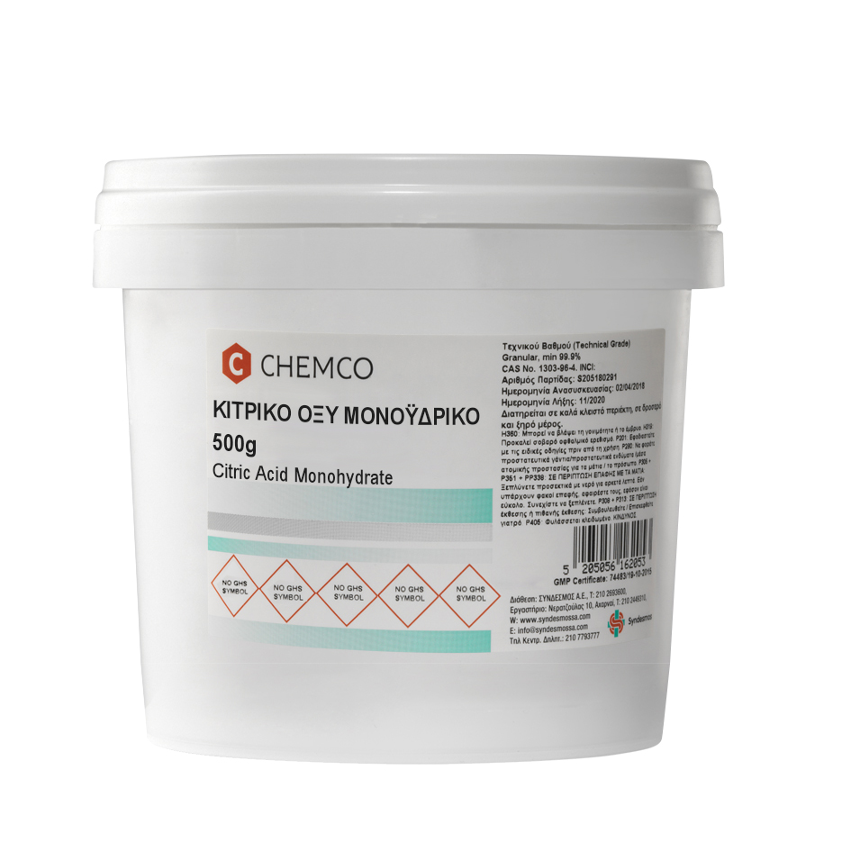 Acid Citric Monohydrate (Citric Acid) FCC. Ph.Eur. CHEMCO 500gr