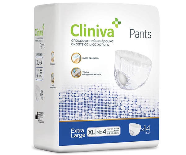 Cliniva Pants Εσώρουχα Ακράτειας No4  XLarge 14τμχ (Περ.:110-170cm) by Septona