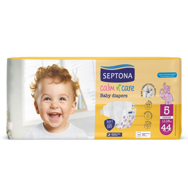 Septona Calm N' Care Baby Diapers Junior No5 (11-16kg) 44τμχ