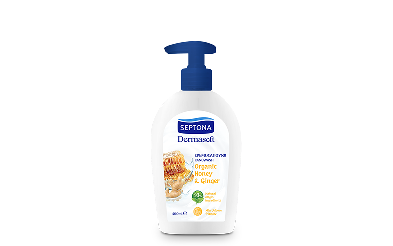 Septona Dermasoft Κρεμοσάπουνο HONEY & GINGER 400ml