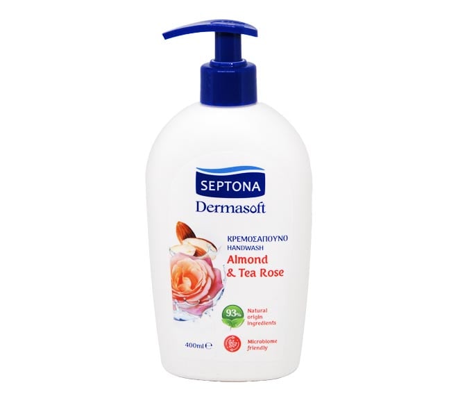 Septona Dermasoft Κρεμοσάπουνο ALMOND & TEA ROSE 400ml