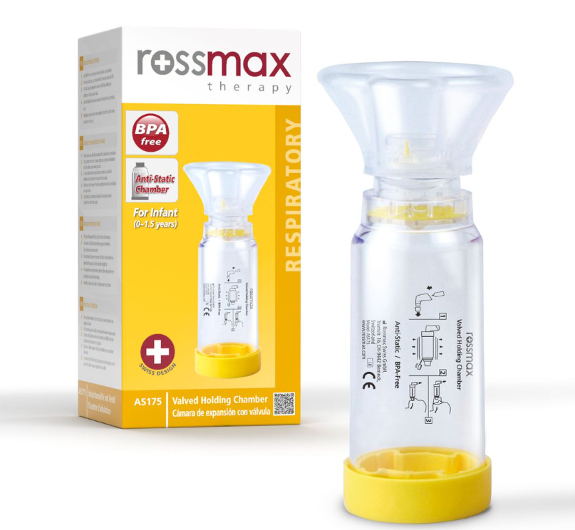 Μάσκα Εισπνοής Φαρμάκων Rossmax για Βρέφη 0-18 μηνών Κίτρινο