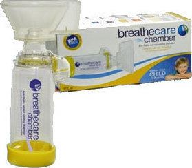 Μάσκα Εισπνοής Φαρμάκων Breathcare Chamber για 'Ατομα >5ετών Μωβ Χρώμα Asepta