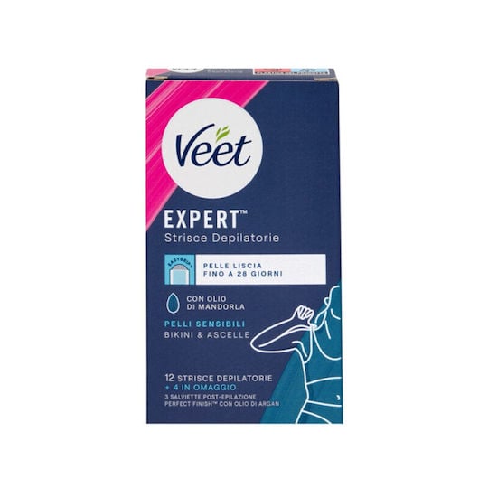 Veet Expert Κρύο Κερί-Ταινίες Σώματος για Ευαίσθητες Επιδερμίδες 12τμχ