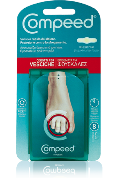 COMPEED® Blister on Toes - Επιθέματα για Φουσκάλες στα Δάκτυλα των Ποδιών 8τμχ