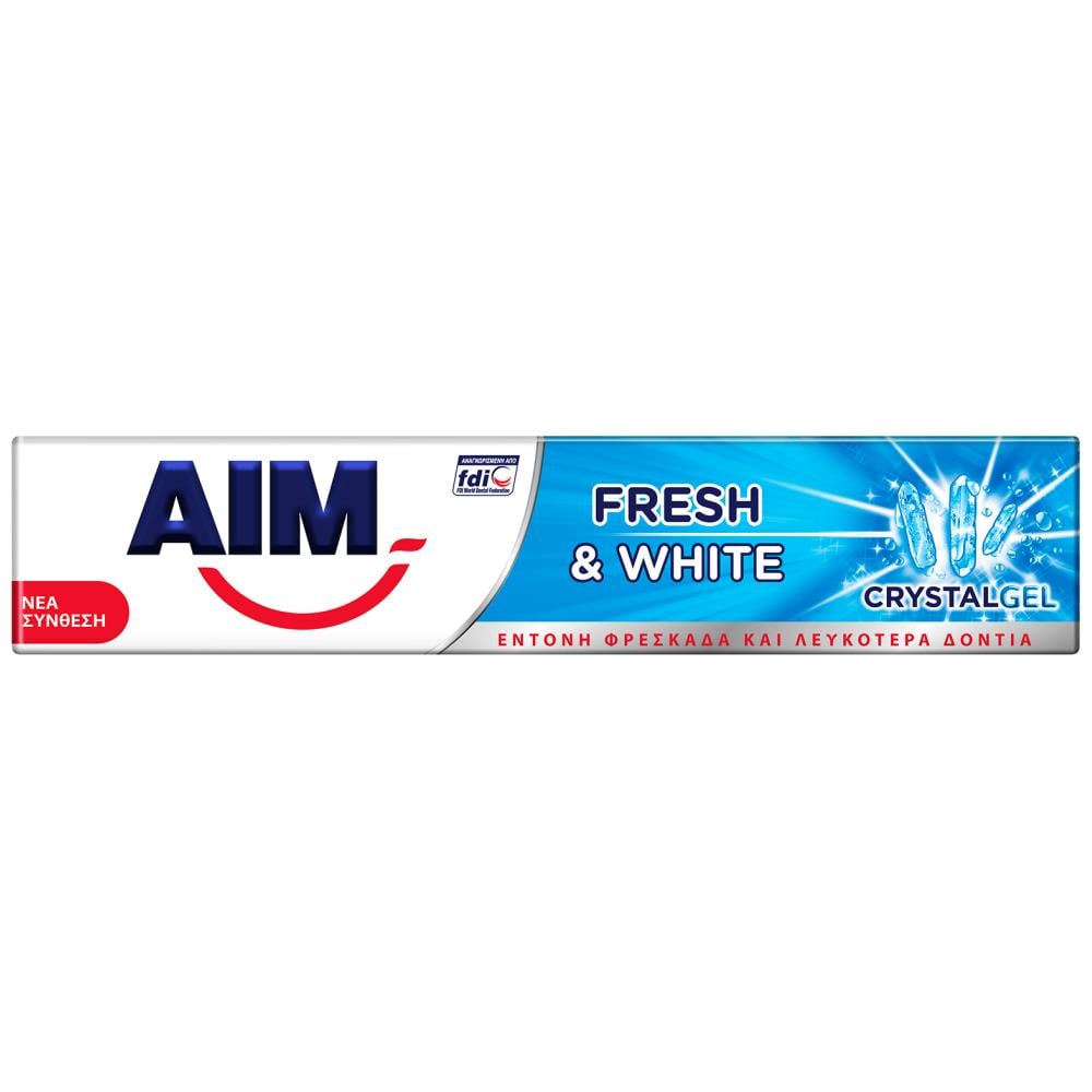 AIM Οδοντόκρεμα Crystal Gel Fresh & White 75ml