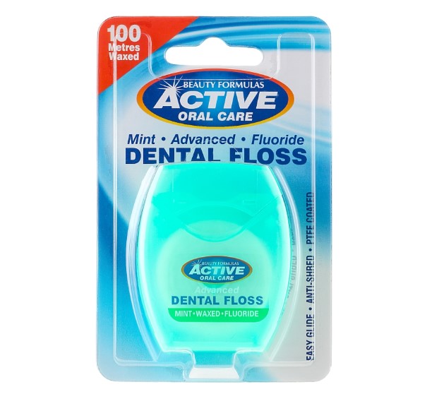 Active Mint + Fluorine Dental Floss Κηρωμένο Νήμα