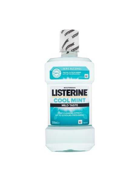 Listerine Coolmint Mild Taste Zero 500ml Στοματικό Διάλυμα Γαλάζιο