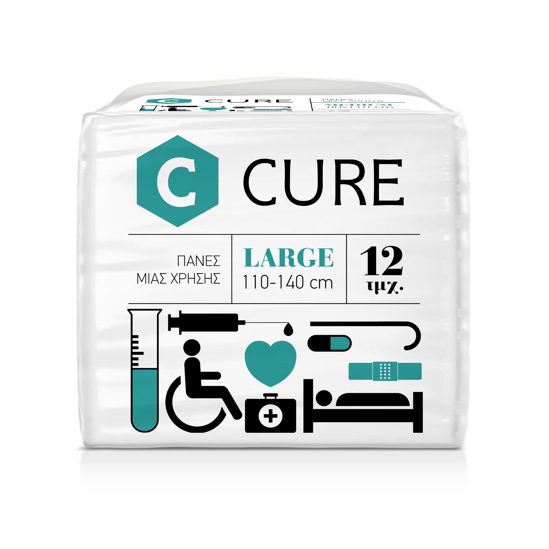 Cure Acute Diapers Large 12pcs