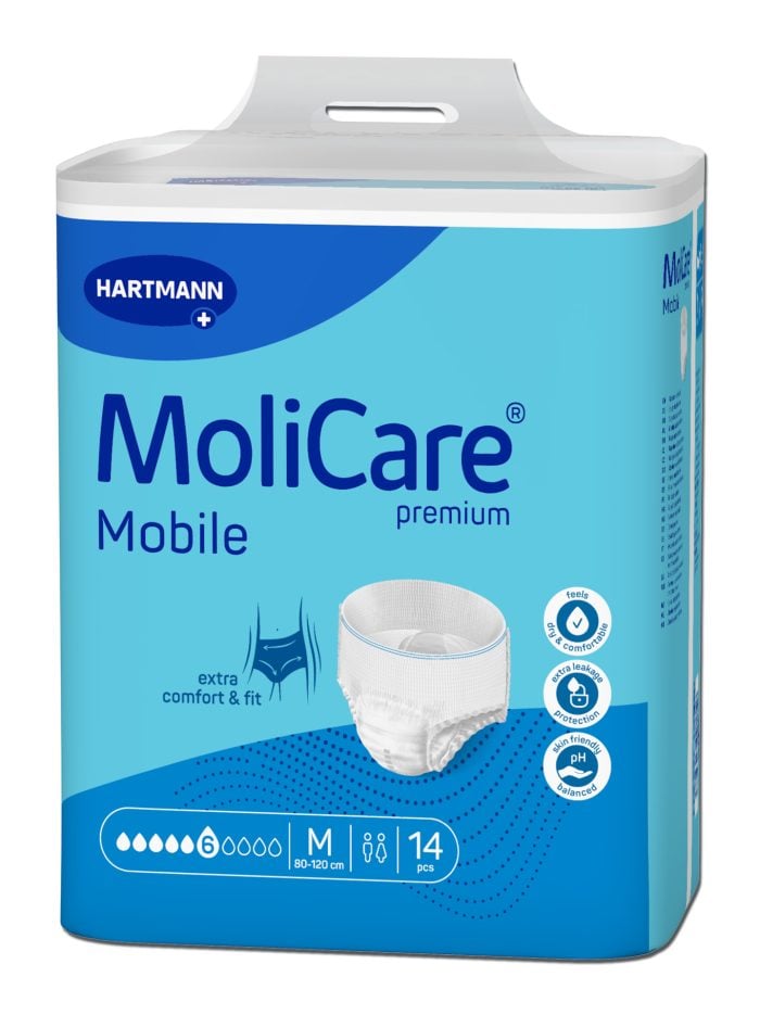 MoliCare Premium Mobile Extra Plus Εσώρουχο Ακράτειας Ημέρας Medium (Περ: 80-120cm) 6 Σταγόνων 14τμχ  REF:166014 Hartmann (πρώην 915832) Hartmann