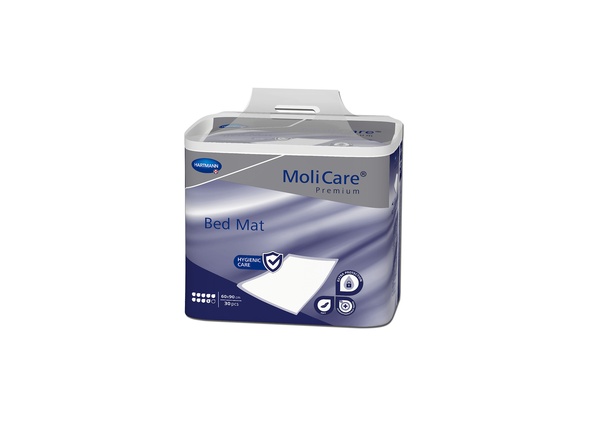 MoliCare Premium Bed Mat Υποσέντονο Μιας Χρήσης 9 Σταγόνων με SAP 60x90cm 30τμχ REF:161078 Hartmann