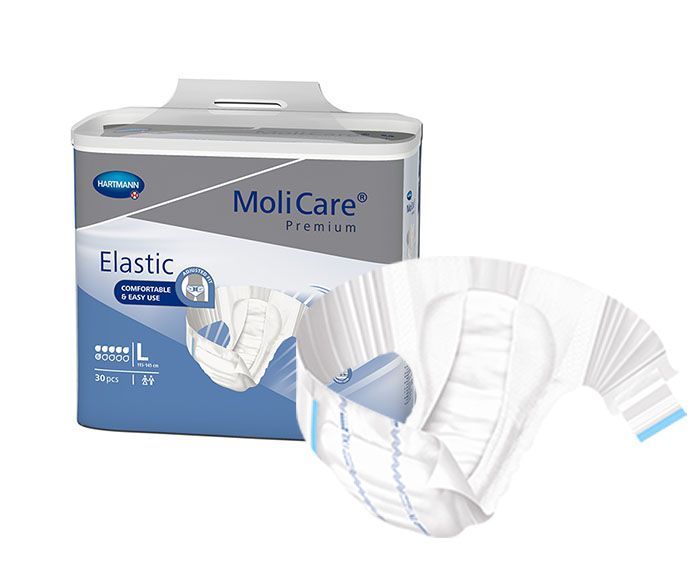 MoliCare Premium Slip Elastic Day Care Diapers Large 6 Drops 30pcs REF:165273 Hartmann