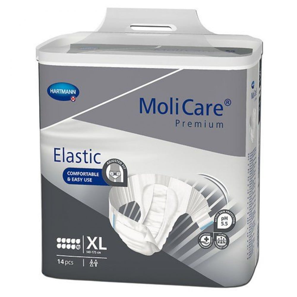 MoliCare Premium Slip Elastic Night Slip Diapers Xlarge 10 Drops 14pcs REF:165674 Hartmann