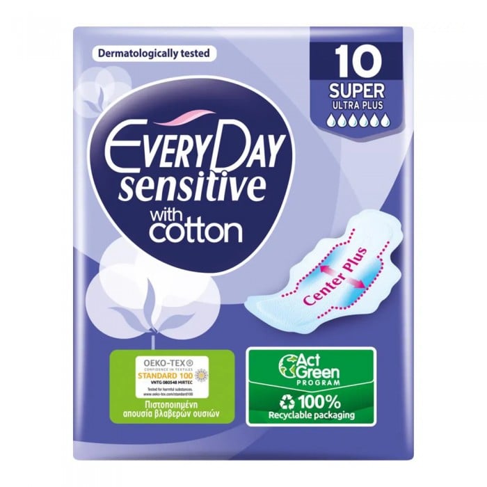 EveryDay Σερβιέτες Sensitive Ultra Plus Normal 10τμχ